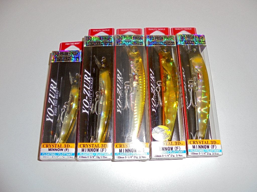 Yo-Zuri Crystal 3D Minnow 9cm 11cm 13cm Floating ZeeBaars., Watersport en Boten, Ophalen of Verzenden, Nieuw, Overige typen