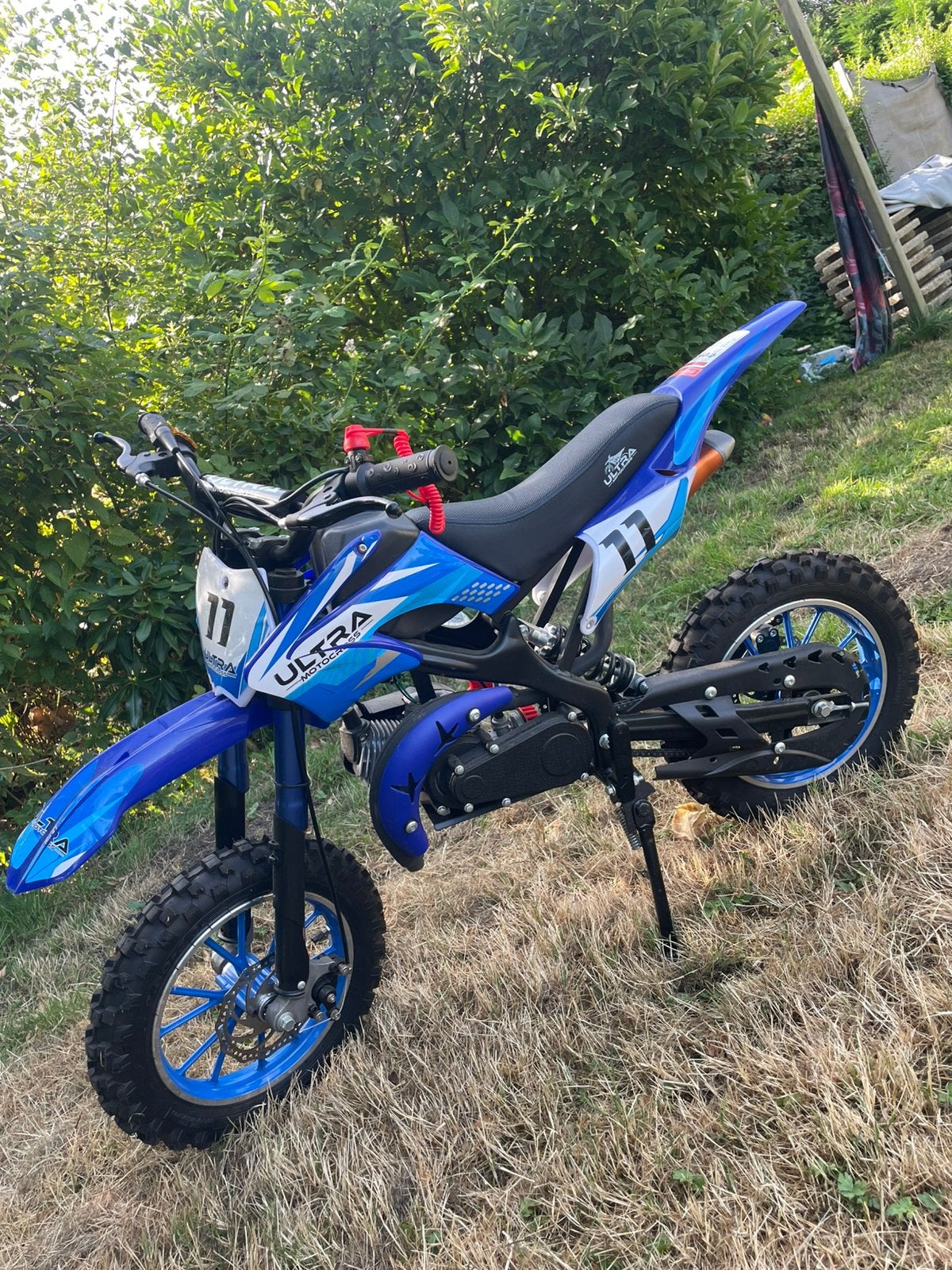 ULTRA ILX minicrosser minidirtbike 49cc 2 takt blauw, Ophalen, Overige typen, 49 cc, Zo goed als nieuw