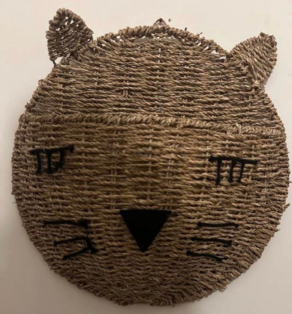 Leuke rieten kattenmand voor aan de muur kinderkamer, Gebruikt, Mand, Ophalen of Verzenden, Riet