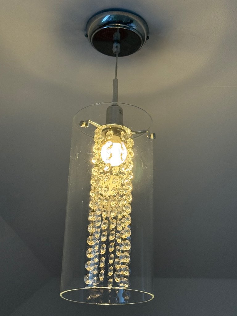 Hanglamp van glas, Ophalen, Zo goed als nieuw, Glas, E27 (groot)