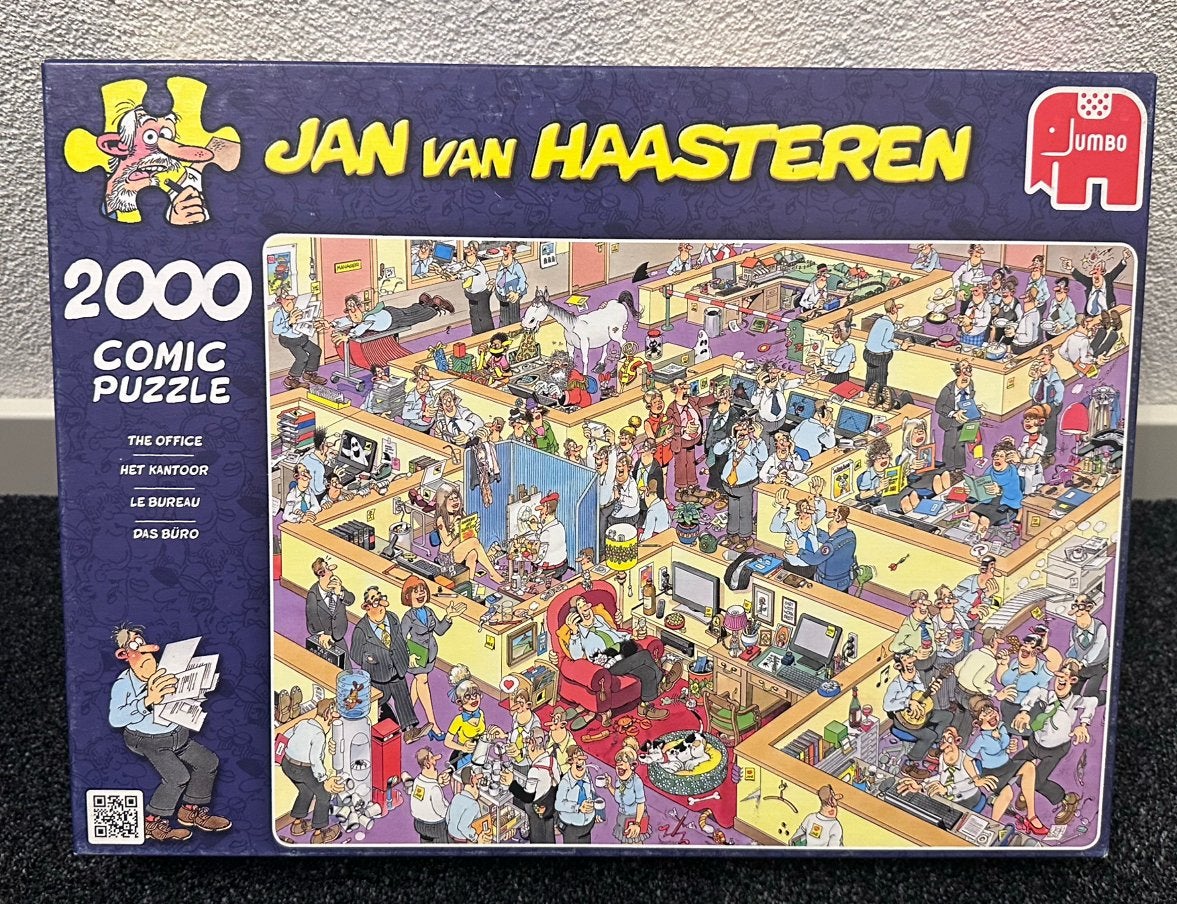 HET KANTOOR 2000 stukjes Jan van Haasteren puzzel, Ophalen of Verzenden, Meer dan 1500 stukjes, Zo goed als nieuw, Legpuzzel