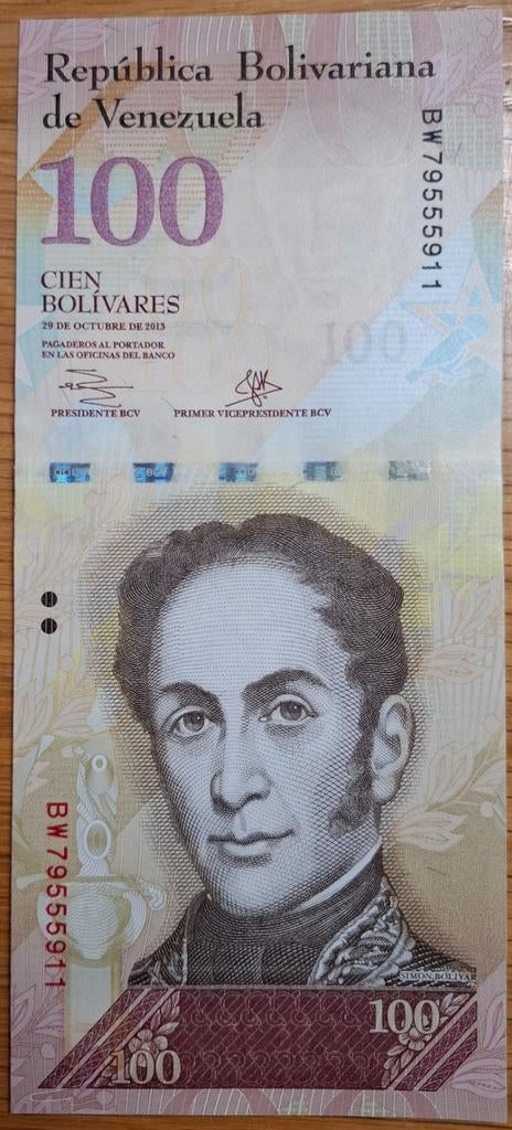 55# Venezuela 100 Bolivares 2013 P93, Ophalen of Verzenden, Zuid-Amerika