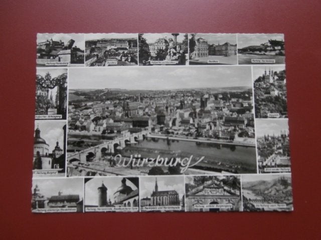 Ansichtkaart Würzburg Vesting 1960 Duitsland, Verzenden, 1960 tot 1980, Ongelopen, Duitsland