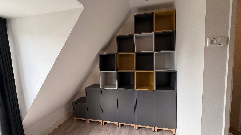 Ikea EKET kasten in wit, geel en grijs, Ophalen, 50 tot 100 cm, Zo goed als nieuw, Minder dan 100 cm