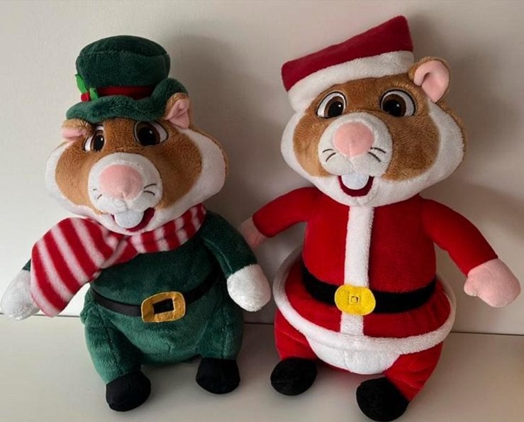 AH hamster knuffels kerst, kerstman en kerstelf, Diversen, Ophalen of Verzenden, Zo goed als nieuw