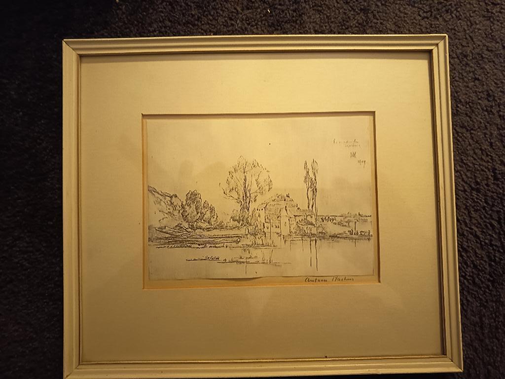 Antoon Marcus tekening met lijst, Ophalen