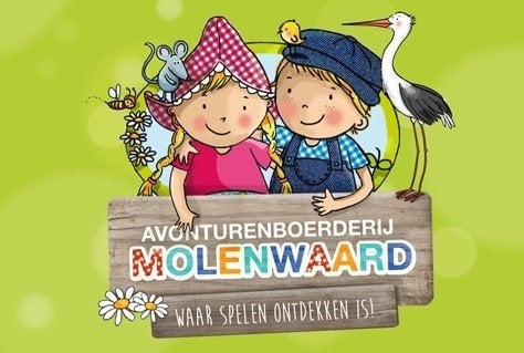 6 e-tickets / kaarten Avonturenboerderij Molenwaard, Drie personen of meer, Ticket of Toegangskaart