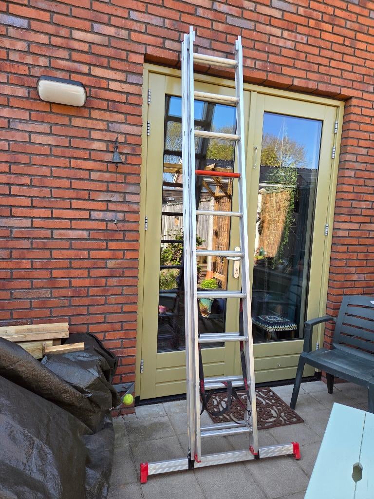 Altrex ladder 2 x 10, Ophalen, Gebruikt, Ladder, Opvouwbaar of Inschuifbaar