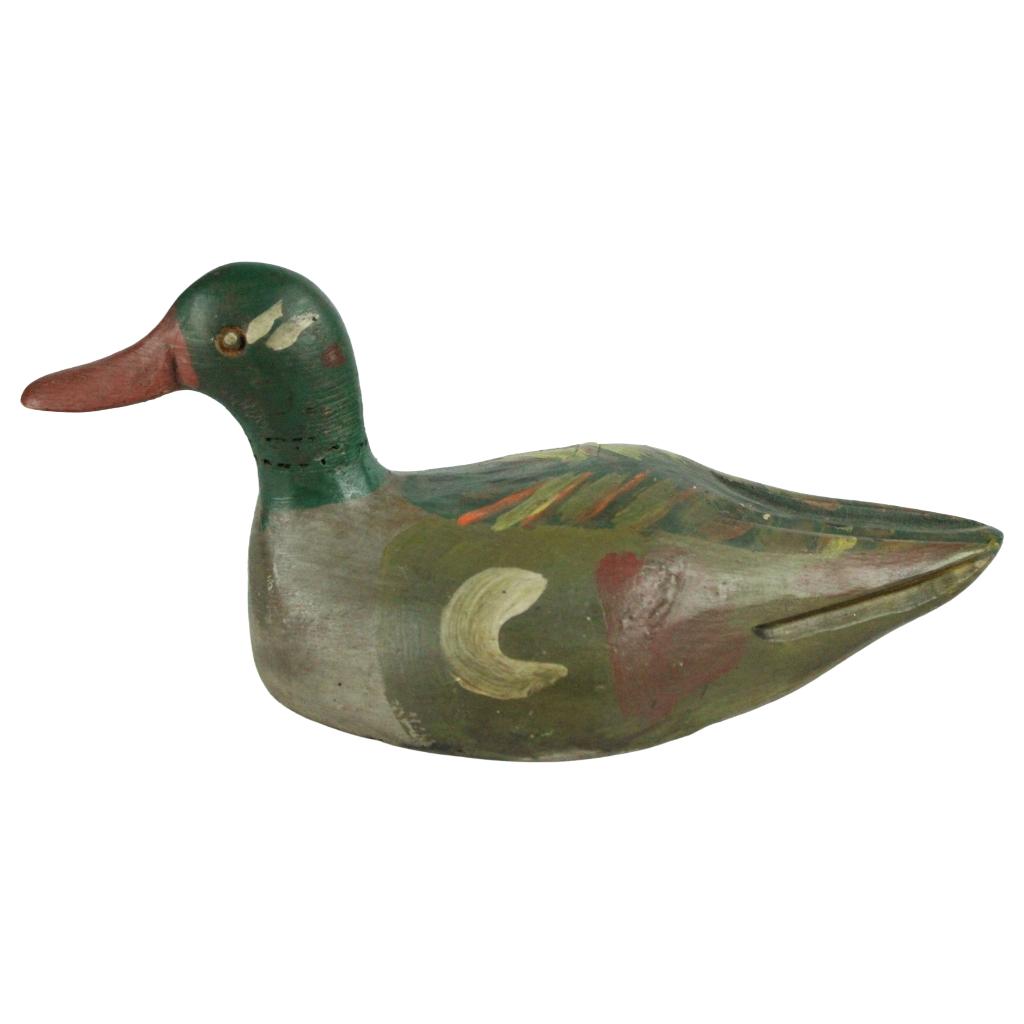 Antieke houten lok eend – handgesneden – ca. 1900–1940, Ophalen of Verzenden