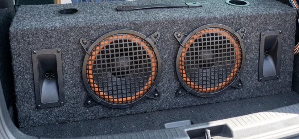 Boombox Autoluidspreker Kist 350W (2x 8" Subwoofer), Ophalen, Zo goed als nieuw
