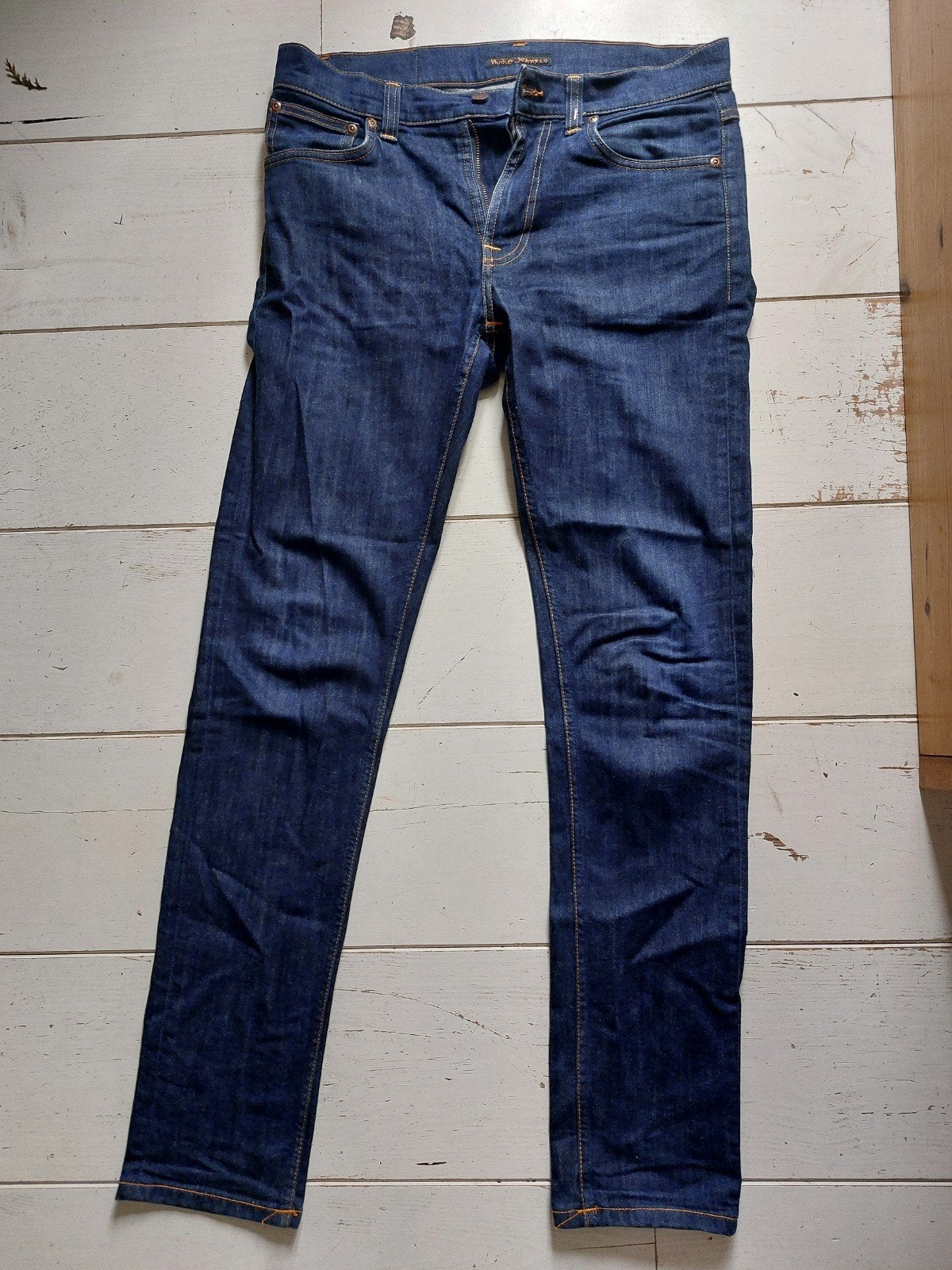 Nudie Jeans Lean Dean W32 L34, Nudie Jeans, Blauw, W32 (confectie 46) of kleiner, Ophalen of Verzenden