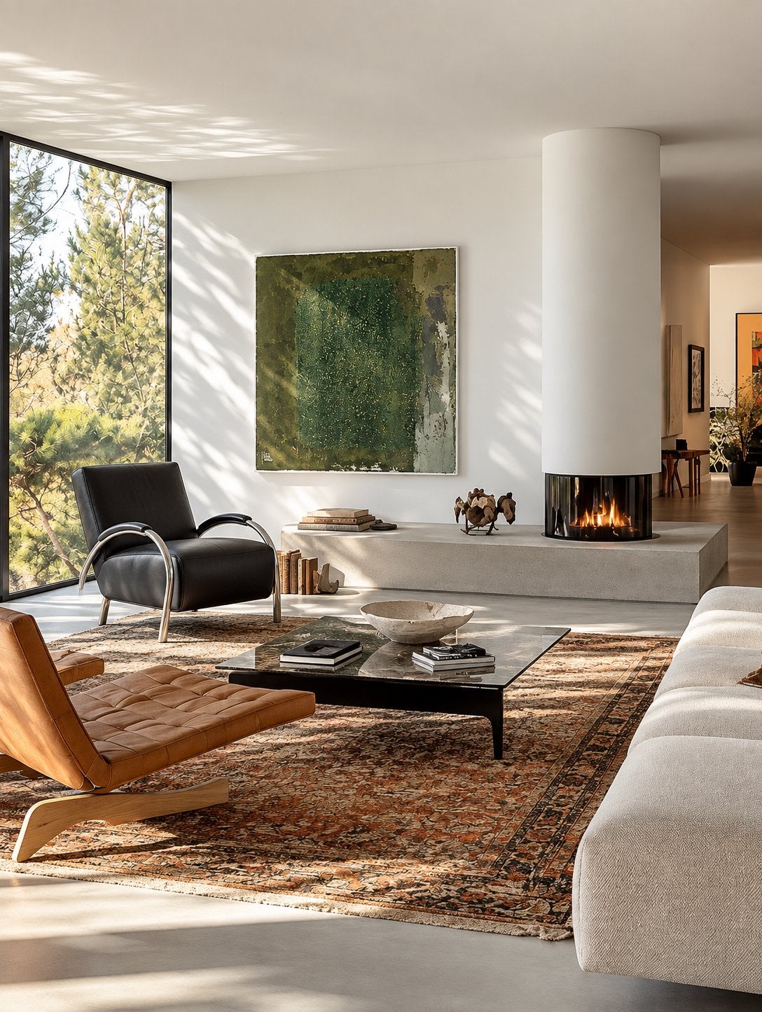 Zwarte leren design fauteuil – Bauhaus stijl – chroom, Ophalen, Zo goed als nieuw, 50 tot 75 cm, Leer