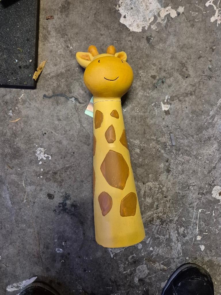 beeld aardewerk giraffe geel zie foto, Verzamelen, Beelden en Beeldjes, Ophalen, Zo goed als nieuw, Dier