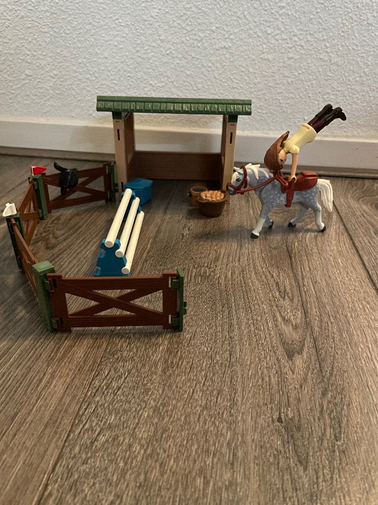 Playmobil paarden paddock, Ophalen of Verzenden, Zo goed als nieuw, Complete set, Overige typen