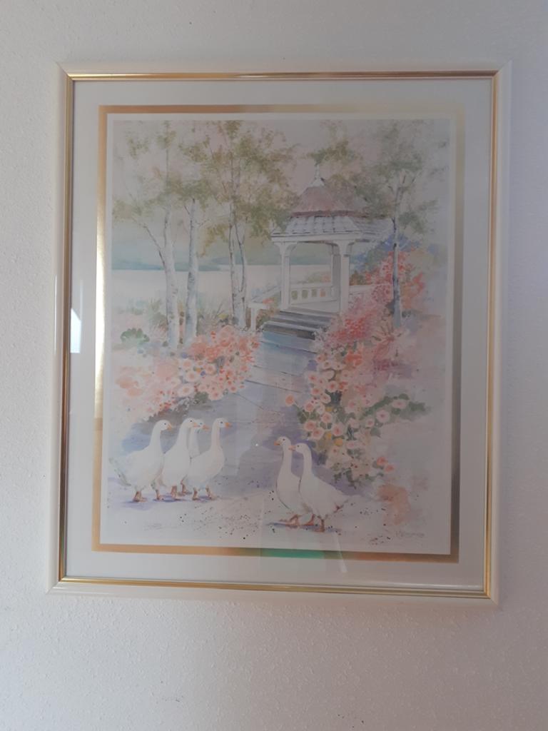 Mooi schilderij met ganzen, Huis en Inrichting, Woonaccessoires | Schilderijen, Tekeningen en Foto's, Ophalen of Verzenden, Zo goed als nieuw