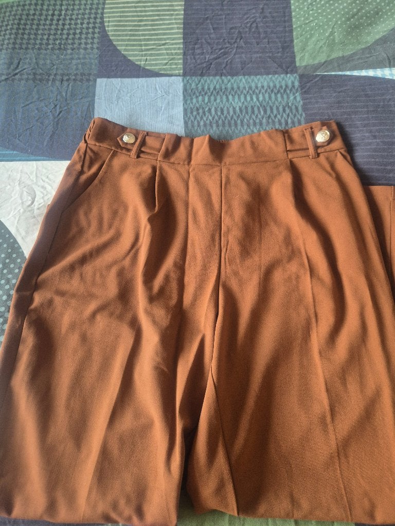 Mooie cognac kleurige broek, Kleding | Dames, Bruin, Maat 42/44 (L), Ophalen of Verzenden, Lang