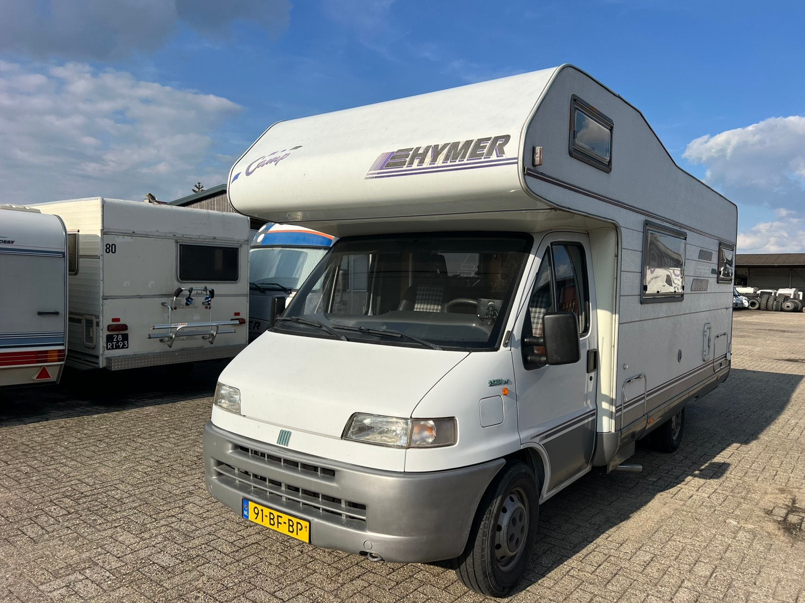 Fiat ducato 2.5 TDI camper met airco en garage, Bedrijf, Half-integraal