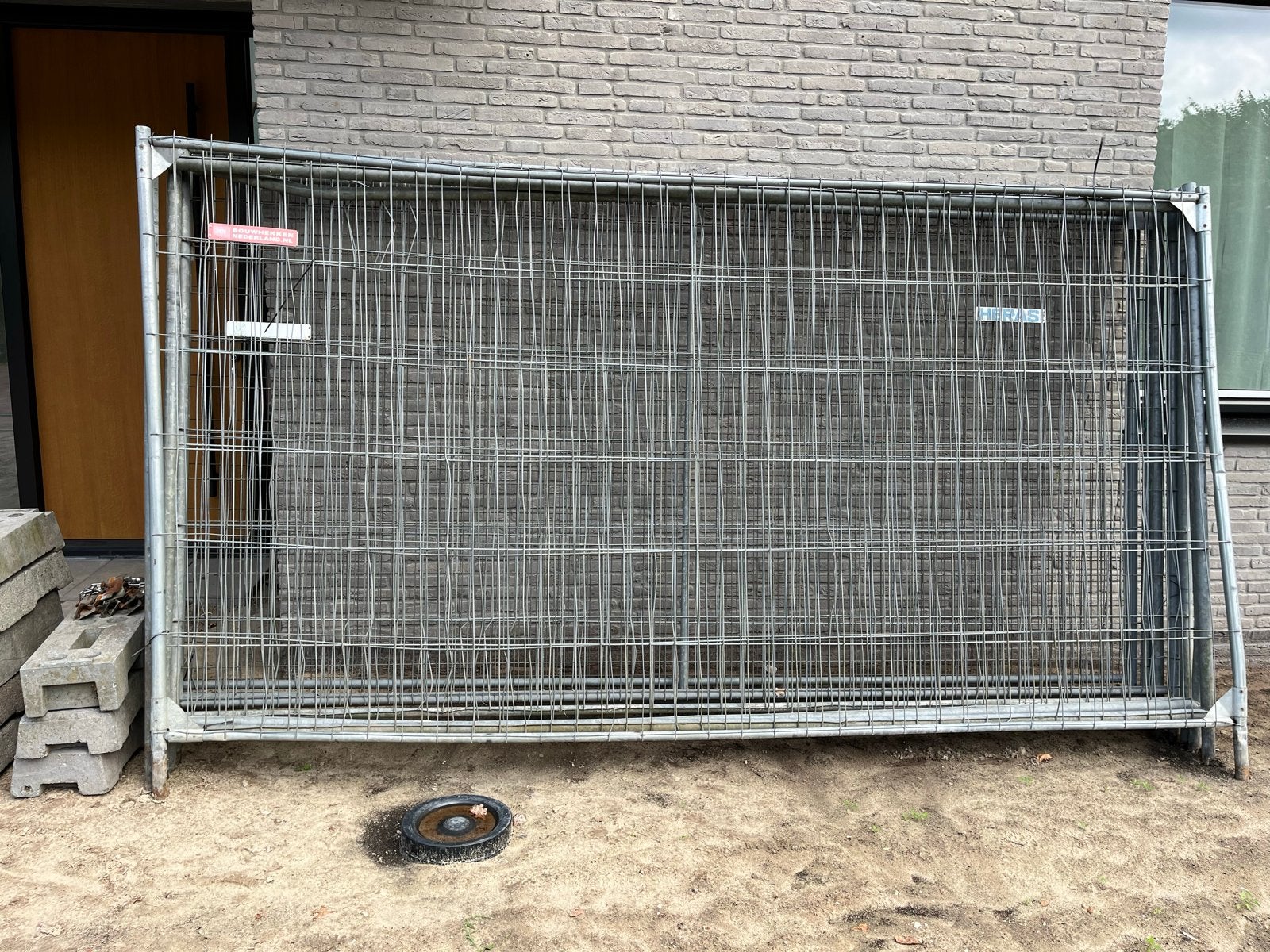 Bouwhekken set: 8 hekken, 8 voeten, 7 klemmen, Ophalen, Gebruikt, IJzer, Overige typen