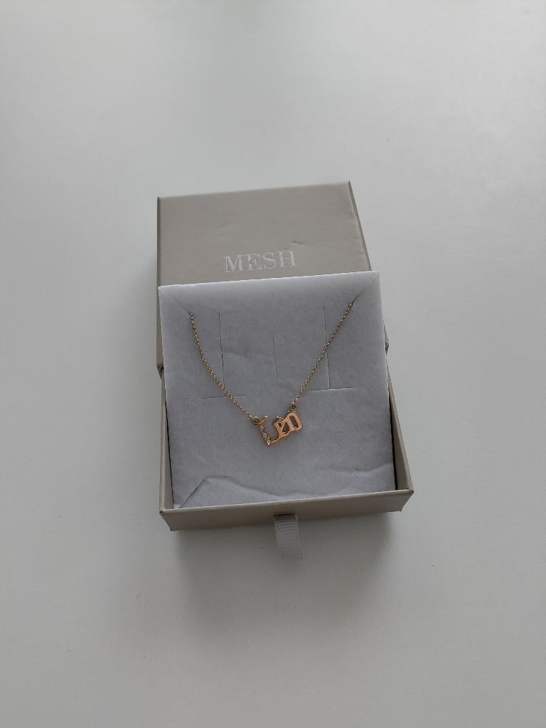 Necklace steel gold word LEO, Ophalen of Verzenden, Goud, Overige materialen