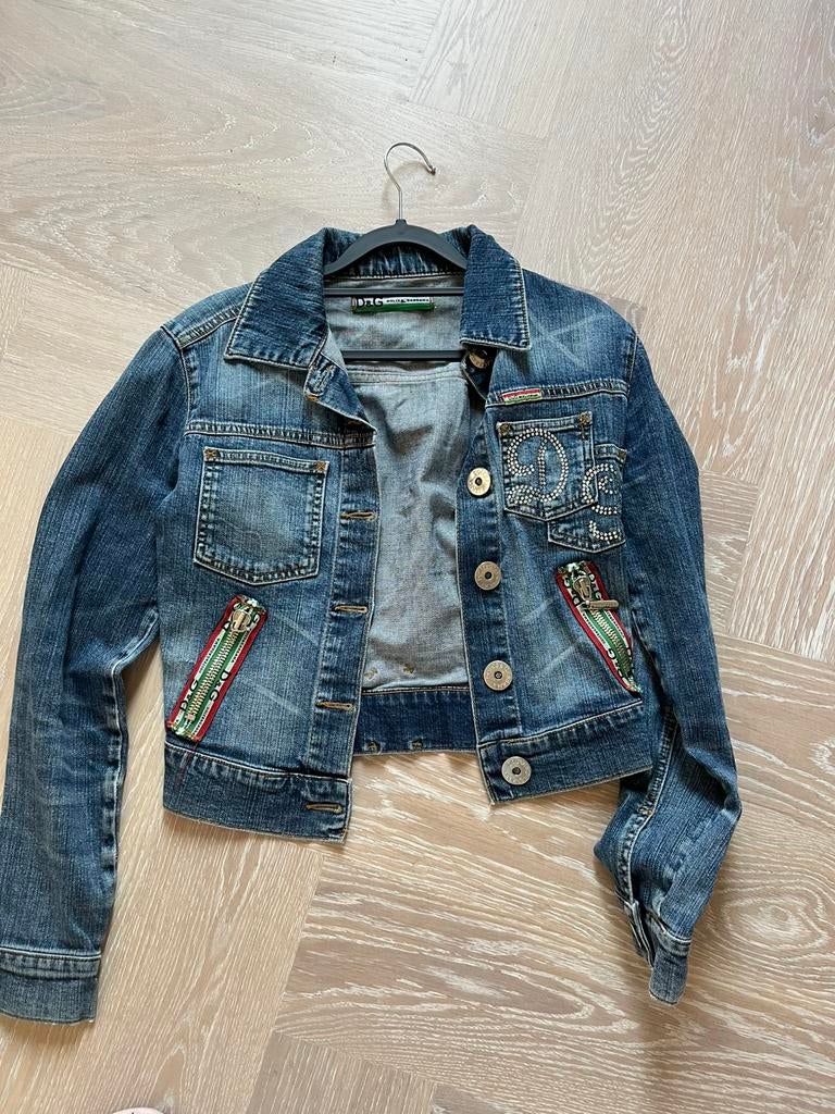 Dolce & Gabbana jeans jacket 36 origineel., Verzenden, Zo goed als nieuw, Maat 36 (S), Blauw