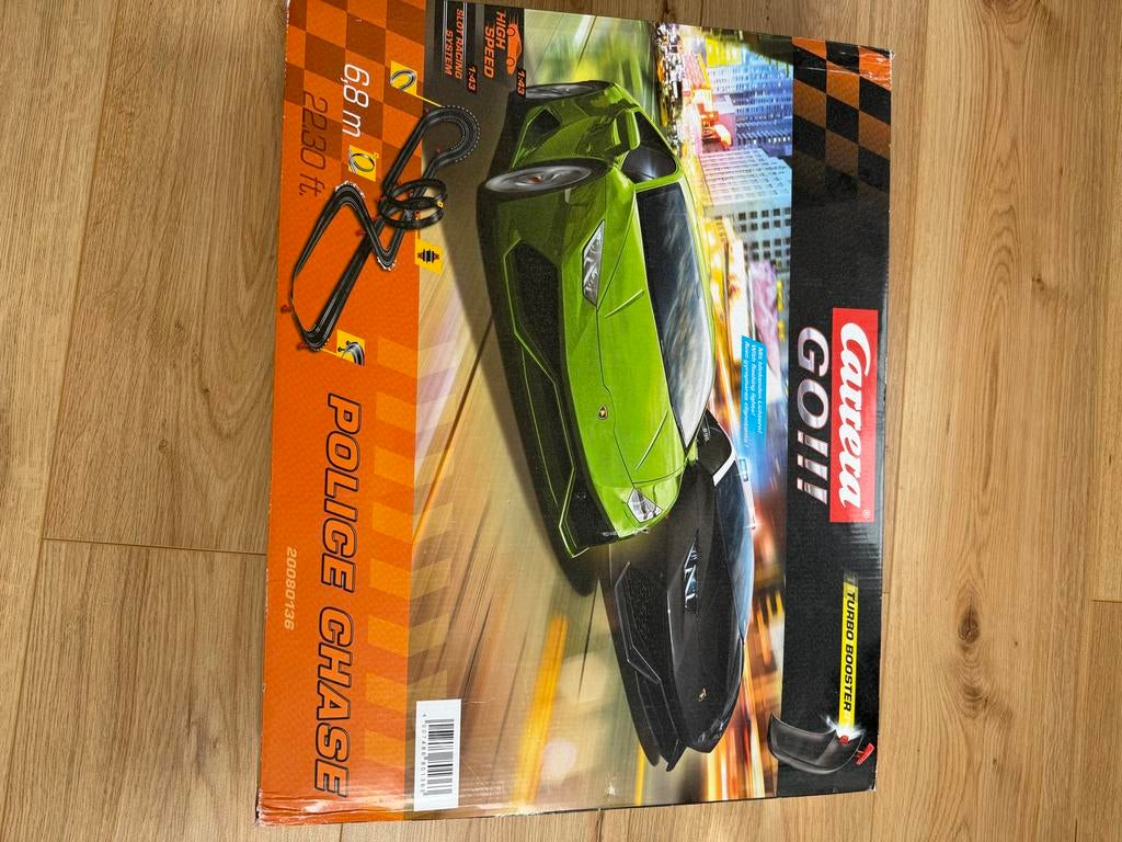 Carrera GO!!! Racebaan Police Chase met 2 raceauto's, Zelf te bouwen, Carrera, Ophalen of Verzenden, Elektrisch