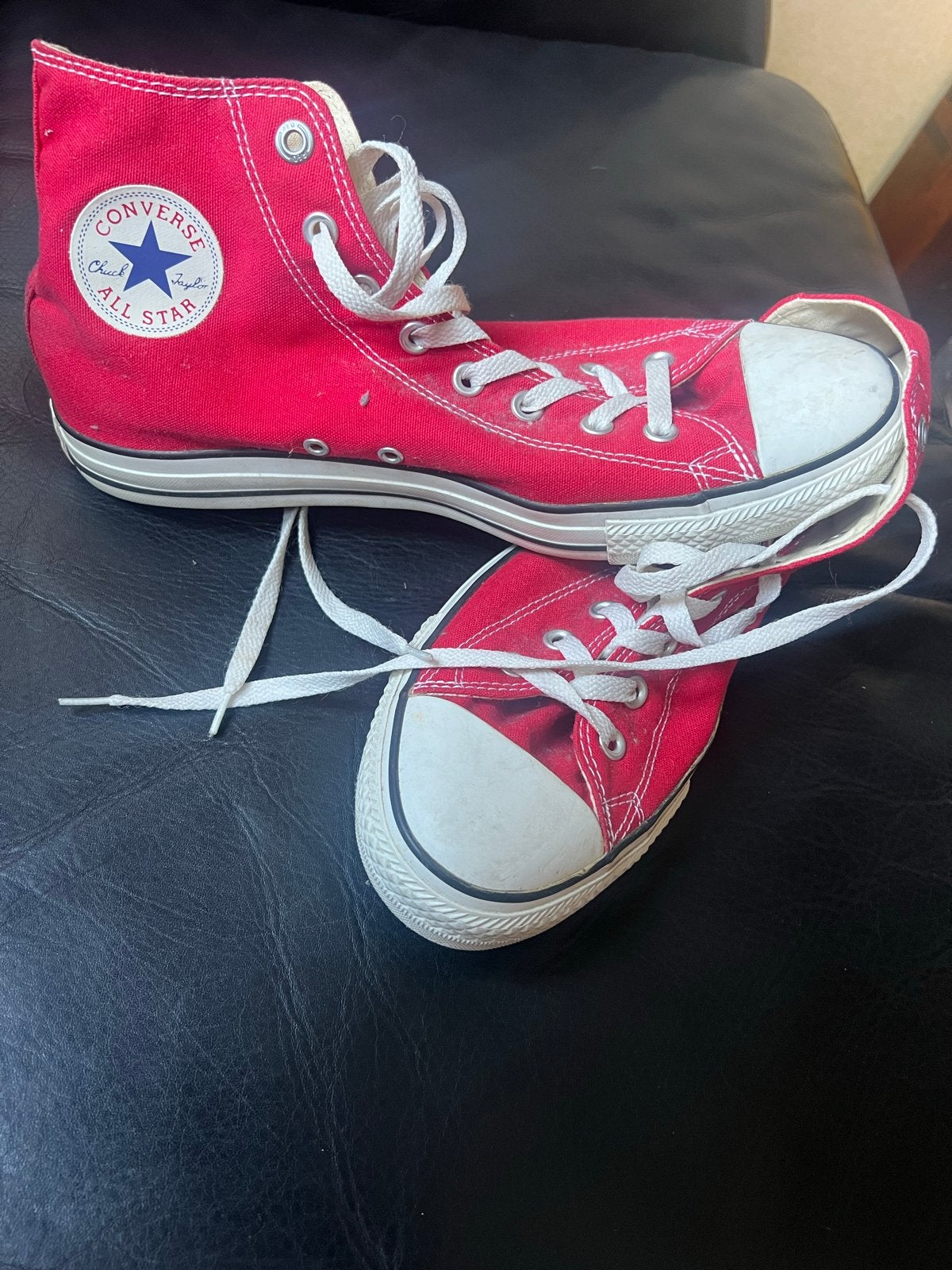 CONVERSE ALL STAR Limited Edition High Top Sneakers Rood, Ophalen of Verzenden, Gedragen, Rood, Sneakers of Gympen