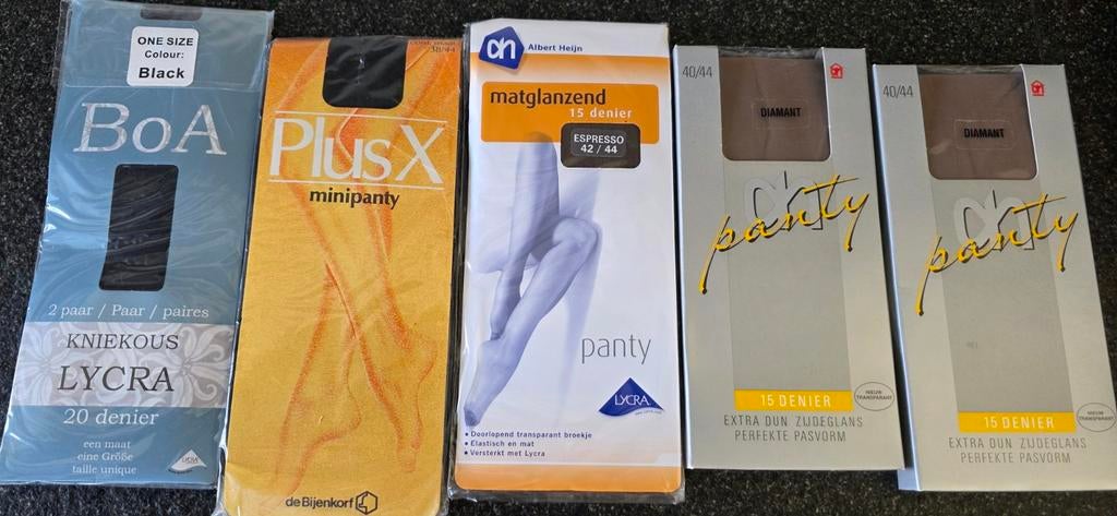 Panty's zwart en diamant kleur mt 38/44 en 40/44, Zwart, Nieuw, Maat 40/42 (M), Ophalen of Verzenden