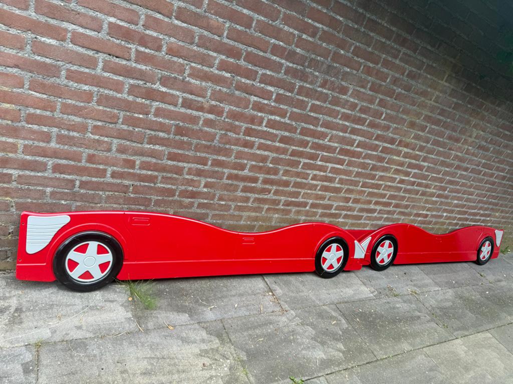 Autobed 200x90 cm rood inclusief lattenbodem, Kinderen en Baby's, Kinderkamer | Bedden, 85 tot 100 cm, Gebruikt, Ophalen of Verzenden