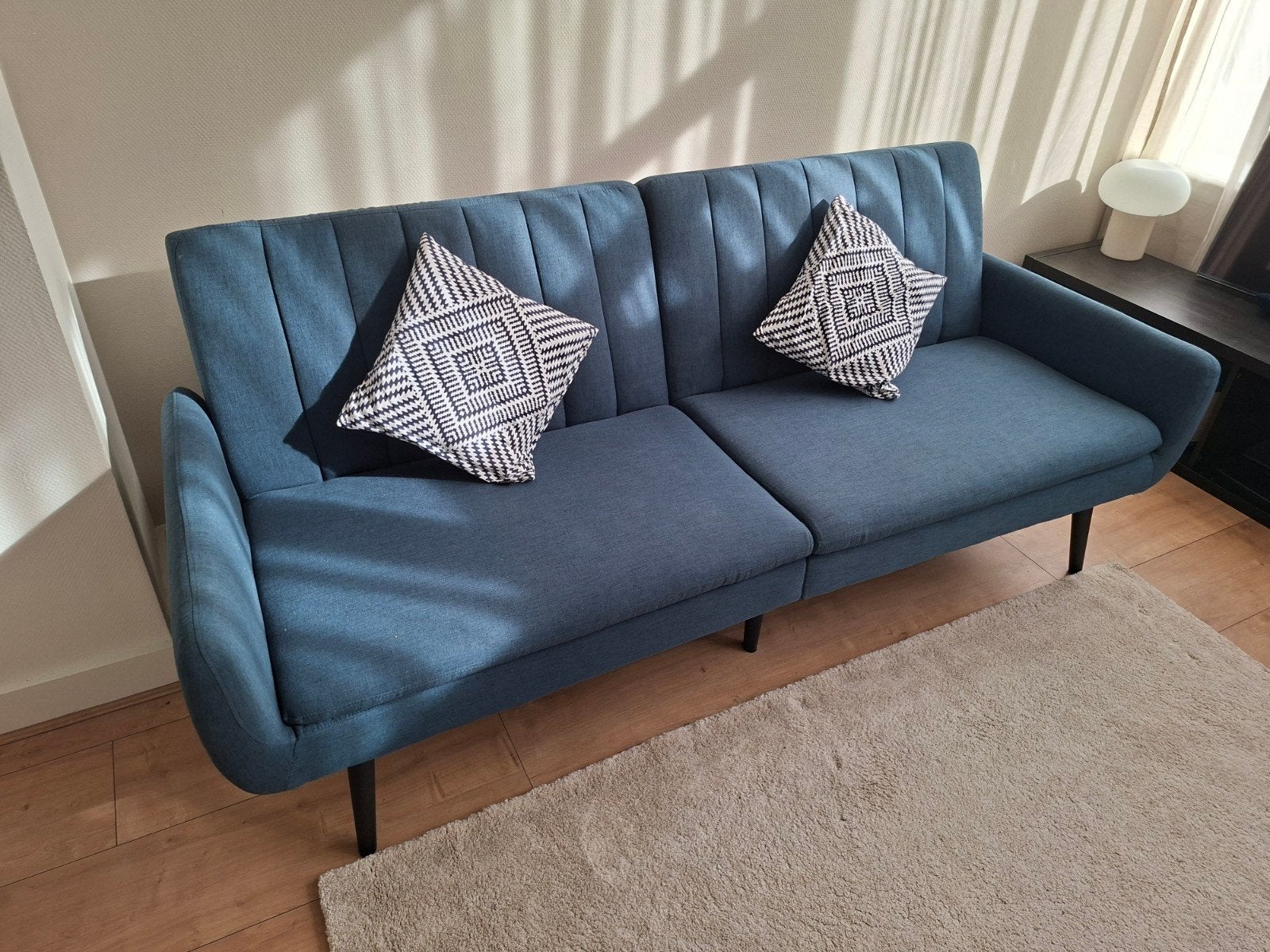 Jysk Slaapbank Bank - Navy Blauw - Zo goed als nieuw, Huis en Inrichting, Slaapkamer | Slaapbanken, Ophalen of Verzenden