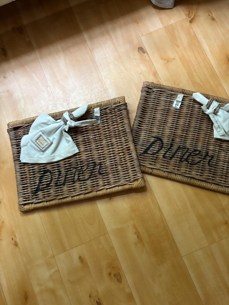 Riviera Maison Rotan placemats met servetten en ringen, Ophalen, Overige typen, Bruin, Riviera Maison