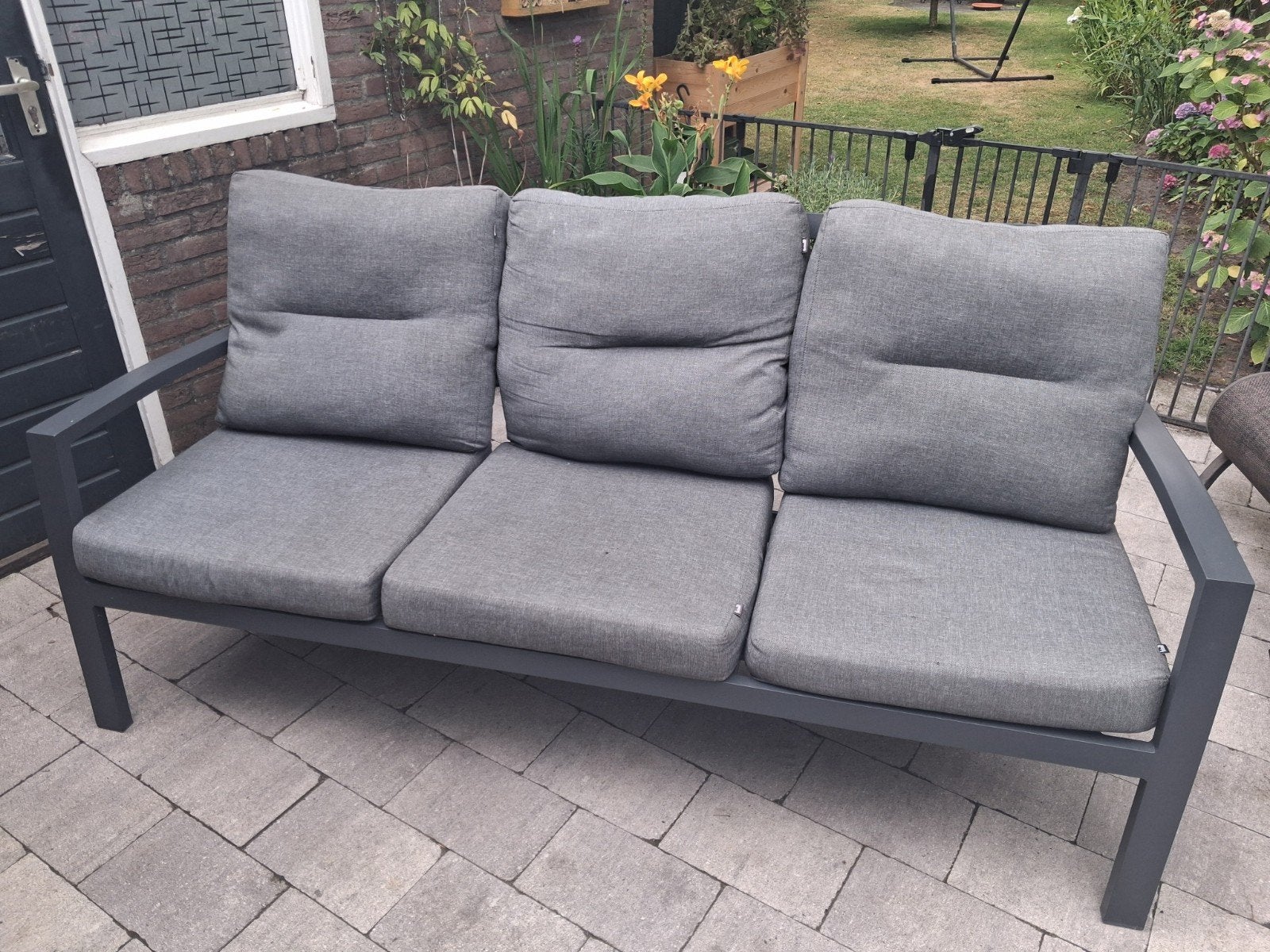 Hartman tuinbank met kussens, Tuin en Terras, Tuinbanken, Ophalen