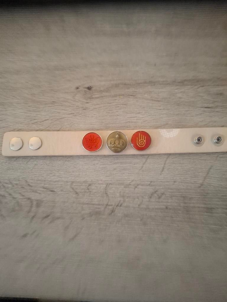 Noosa Amsterdam Armband met 3 Chunks - Zo goed als nieuw, Beige, Leer, Ophalen of Verzenden, Zo goed als nieuw