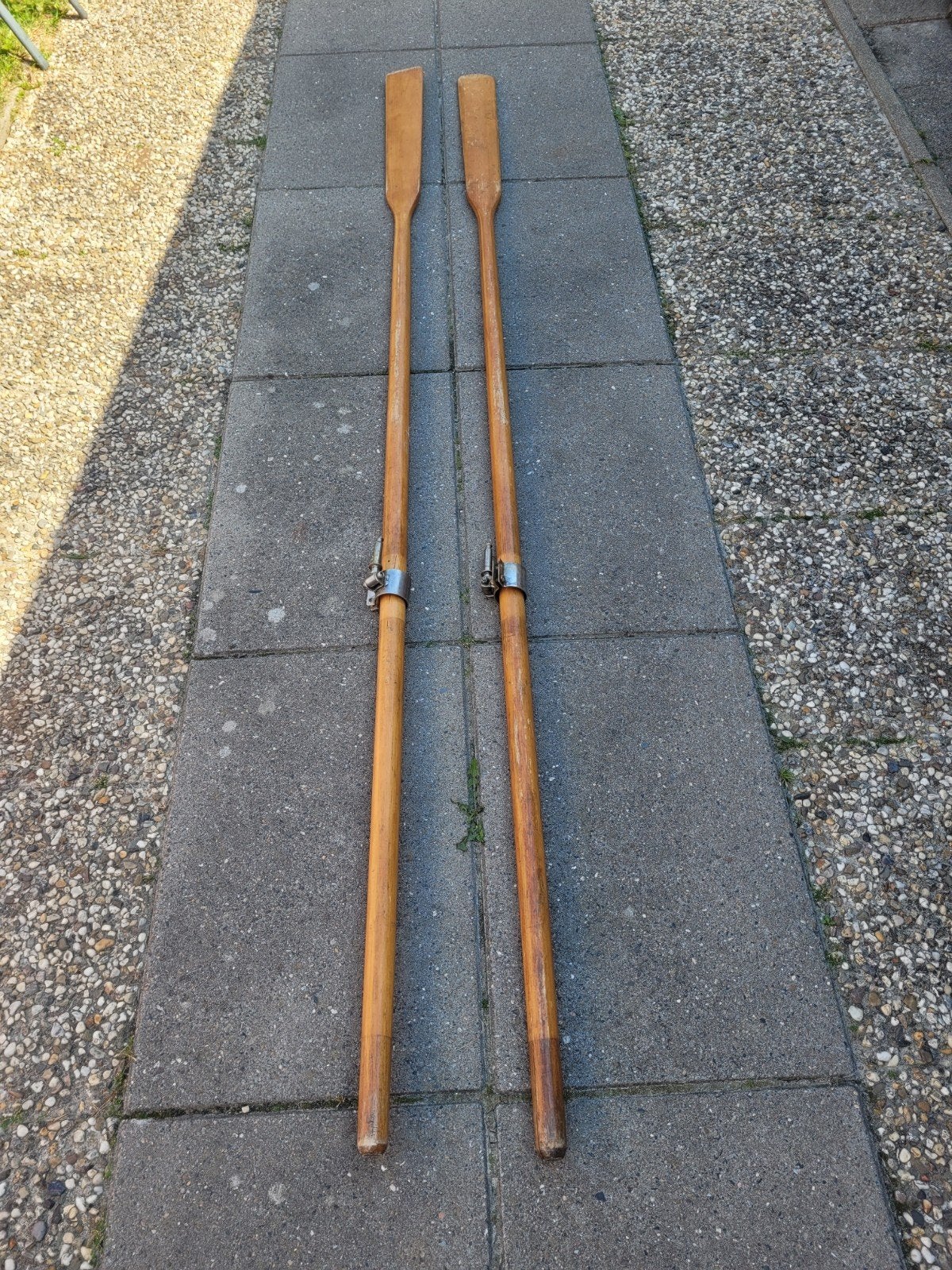 Houten roeispanen voor boot of decoratie, Ophalen, Gebruikt