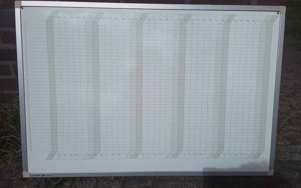 Maandplanner whiteboard, Ophalen