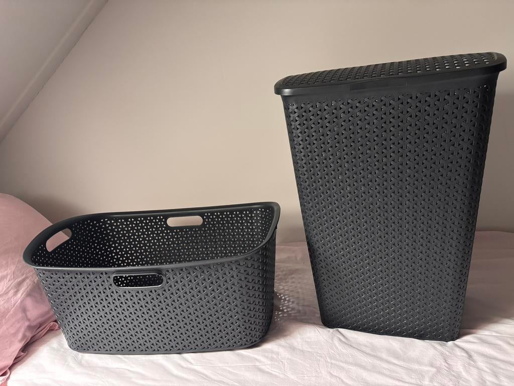 Curver My Style wasmand en wasbox antraciet, Ophalen of Verzenden, Nieuw, Grijs