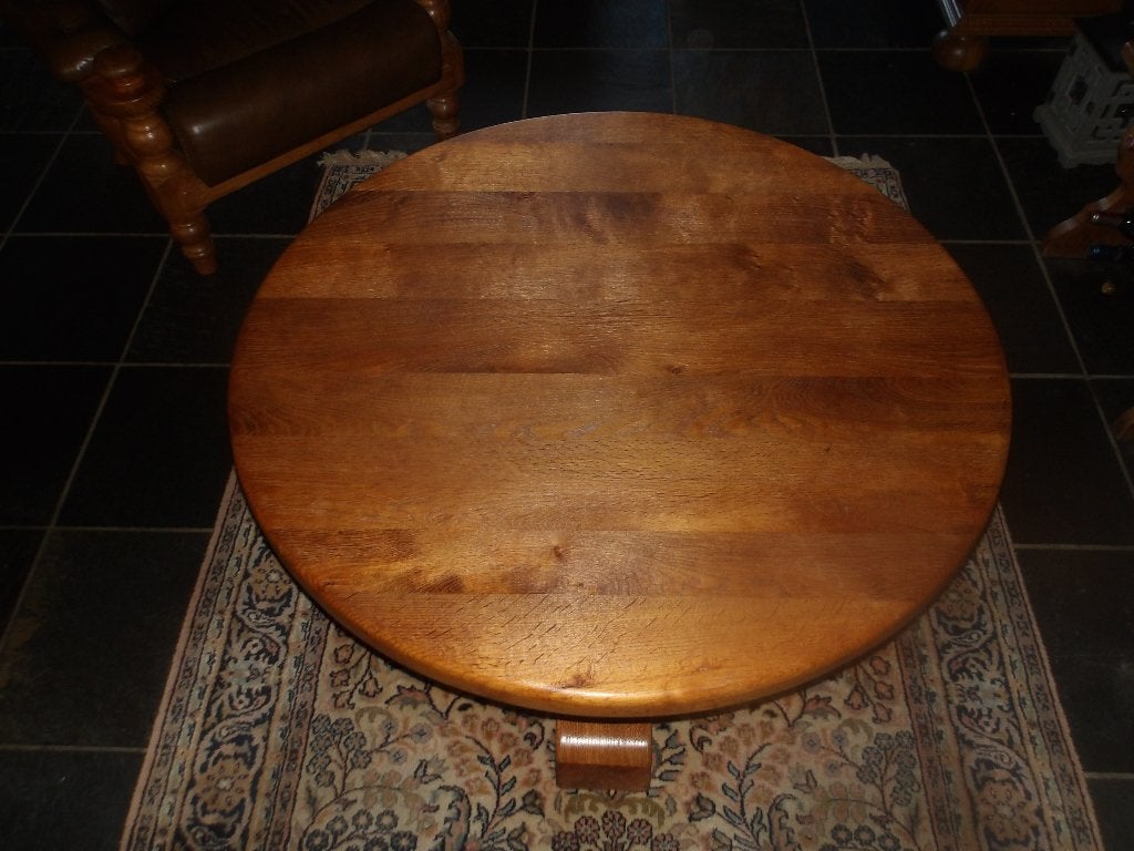 salontafel massief eiken, Huis en Inrichting, Tafels | Salontafels, Gebruikt, 5 – 50, Ophalen, Retro, vintage