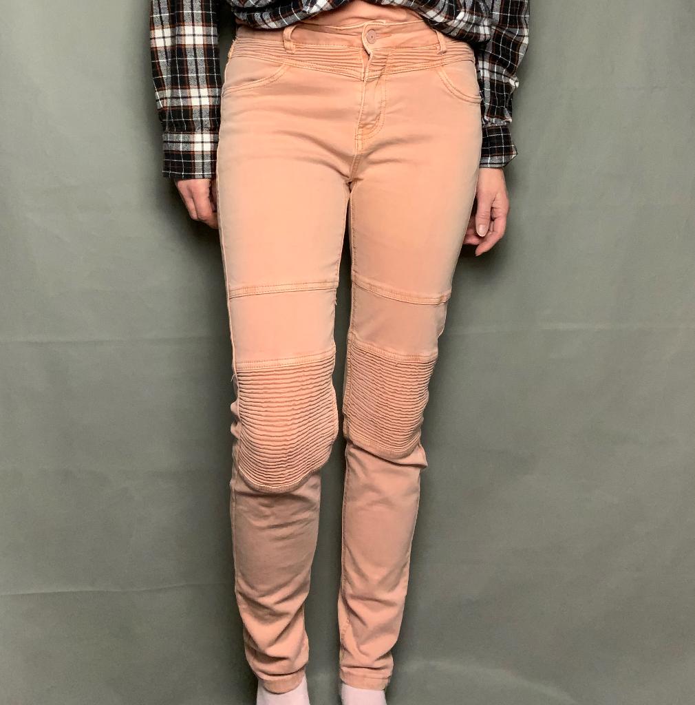 Norfy bikerjeans / spijkerbroek maat 38 roze, Kleding | Dames, Spijkerbroeken en Jeans, Overige kleuren, Ophalen of Verzenden