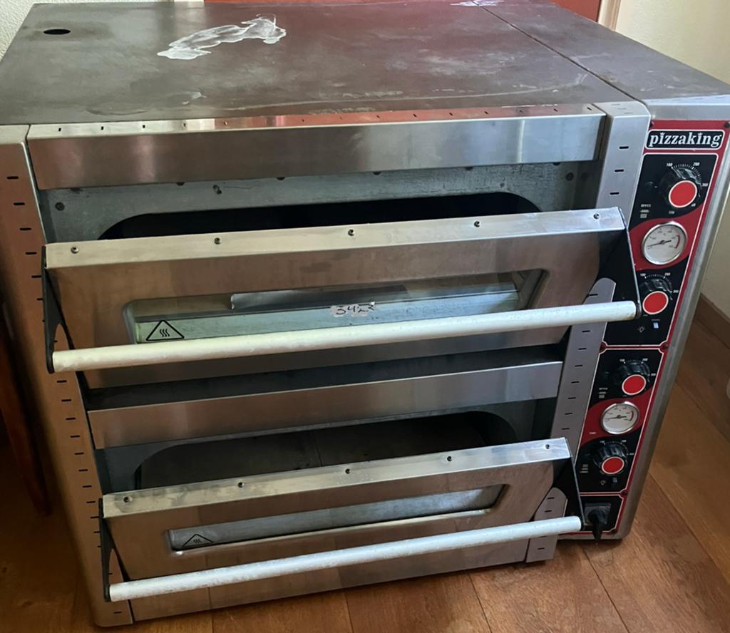 Pizza oven 2x4 pizza’s merk: PIZZAKING, Tuin en Terras, Pizzaovens, Ophalen of Verzenden, Gebruikt