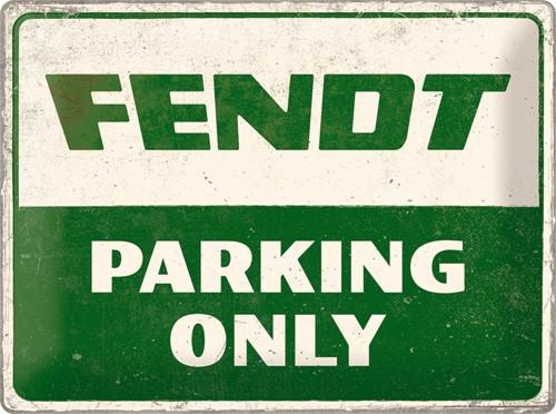 Fendt Tractor parking Only relief reclamebord van metaal, Ophalen of Verzenden, Nieuw, Auto's