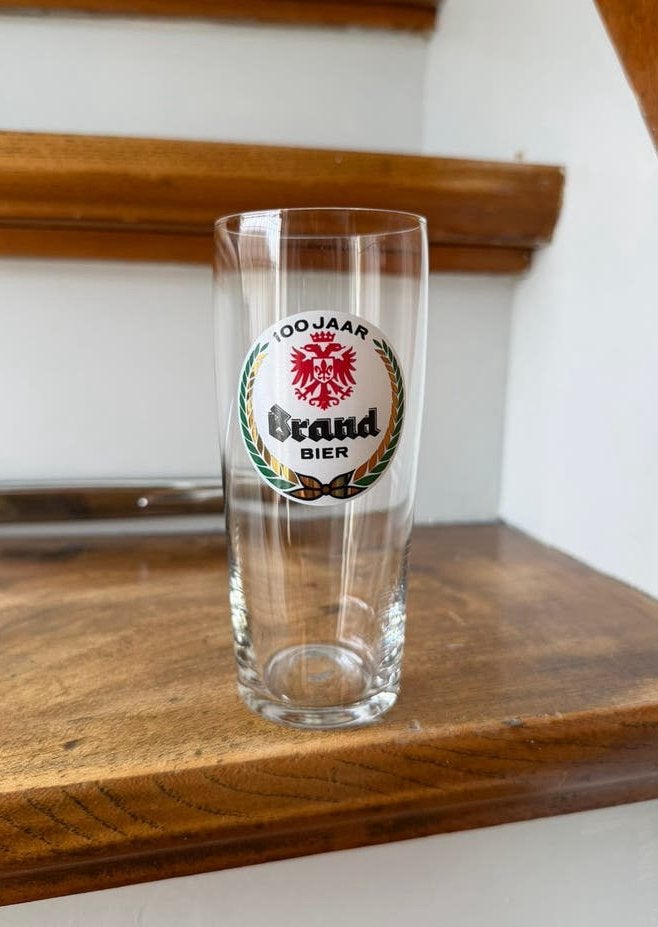 Brand bier 100 jaar glas, Ophalen of Verzenden, Zo goed als nieuw, Glas of Glazen, Brand