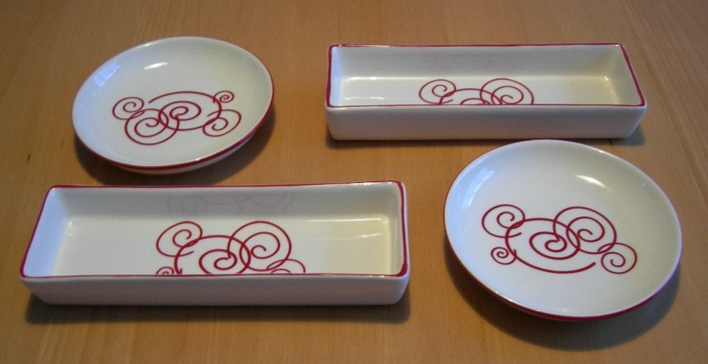 Sushi Tapas set / Sushi Tapasset / Schaaltjes 4 delig. 2x2., Huis en Inrichting, Keuken | Servies, Ophalen of Verzenden, Overige stijlen