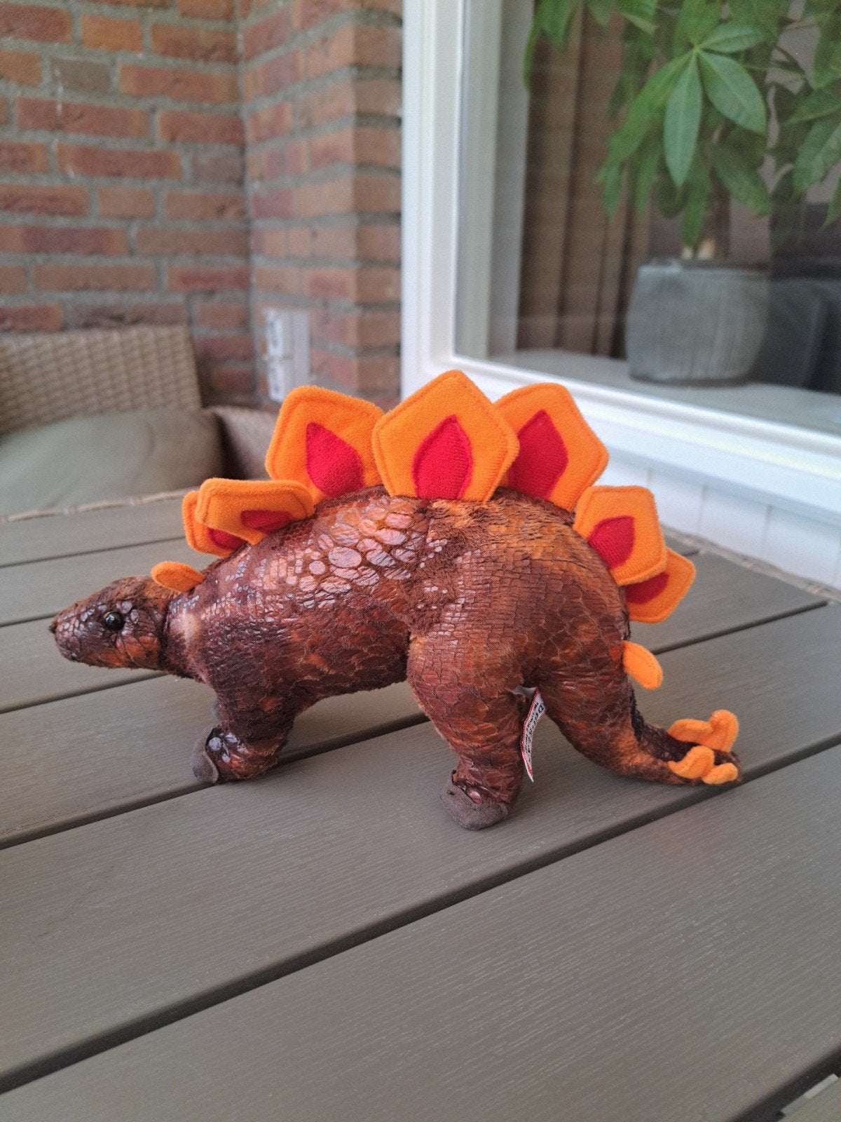 Douglas Stegosaurus Knuffel - Zo goed als nieuw, Overige merken, Dinosaurus, Ophalen of Verzenden, Middelgroot (20 tot 80 cm)