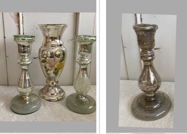 Brocante armeluis-zilver / Vaas & kandelaars, Ophalen
