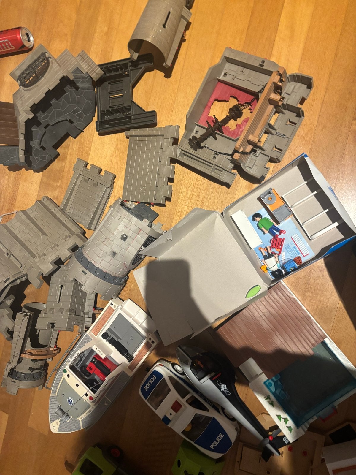 Grote Playmobil en Lego Duplo Mix - Kasteel, Politie, Boot, Kinderen en Baby's, Speelgoed | Overig, Ophalen of Verzenden, Gebruikt