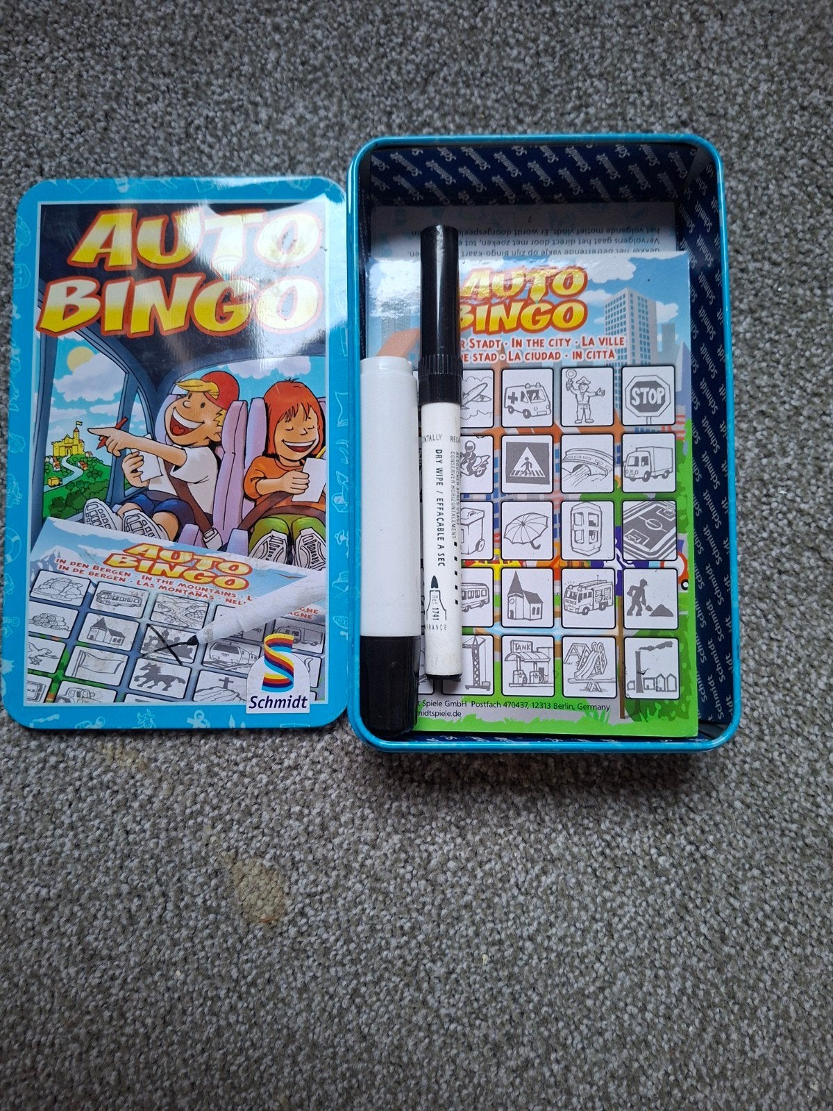 Auto Bingo Reisspel van Schmidt Spiele, Gebruikt, Een of twee spelers, Schmidt Spiele, Ophalen of Verzenden