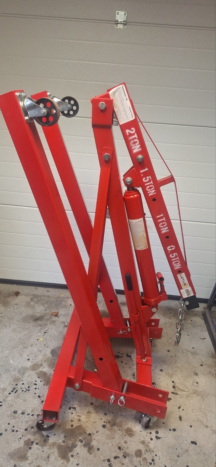 Opvouwbare motorlift / motortakel 2 ton, Ophalen, Zo goed als nieuw