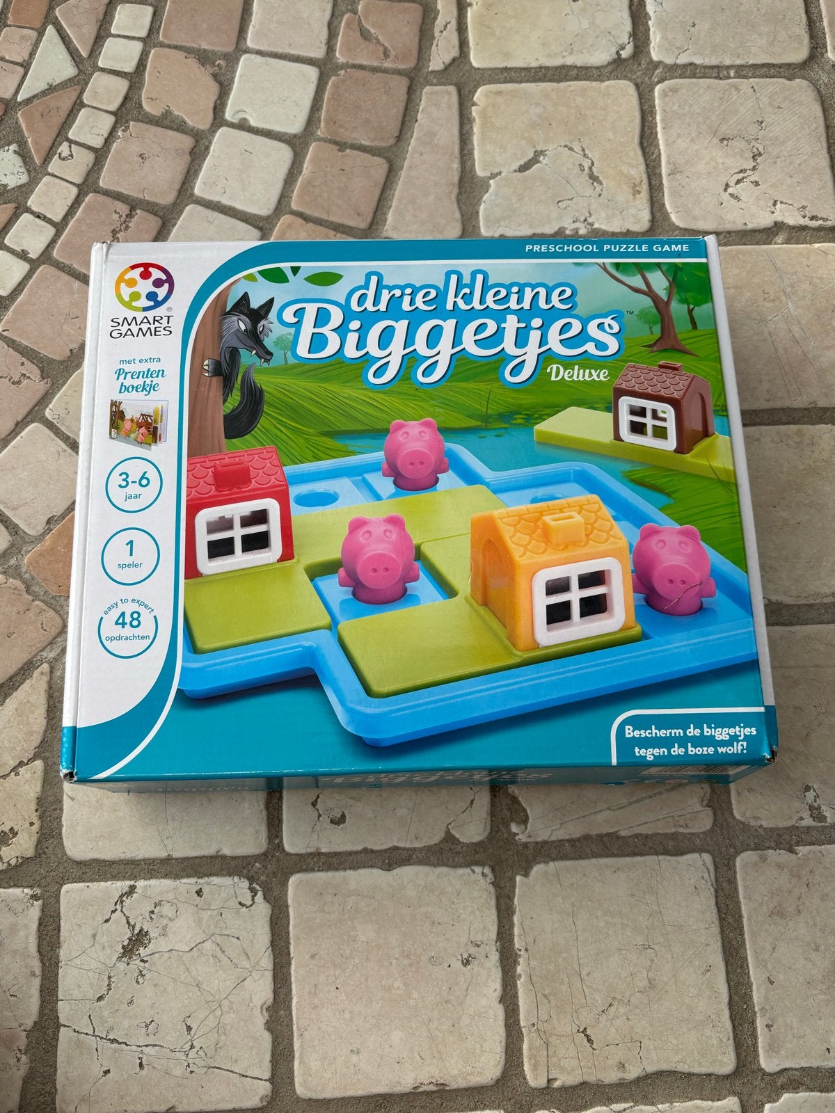 SmartGames Drie Kleine Biggetjes Deluxe Puzzelspel!, Ophalen of Verzenden, Zo goed als nieuw, Puzzelen