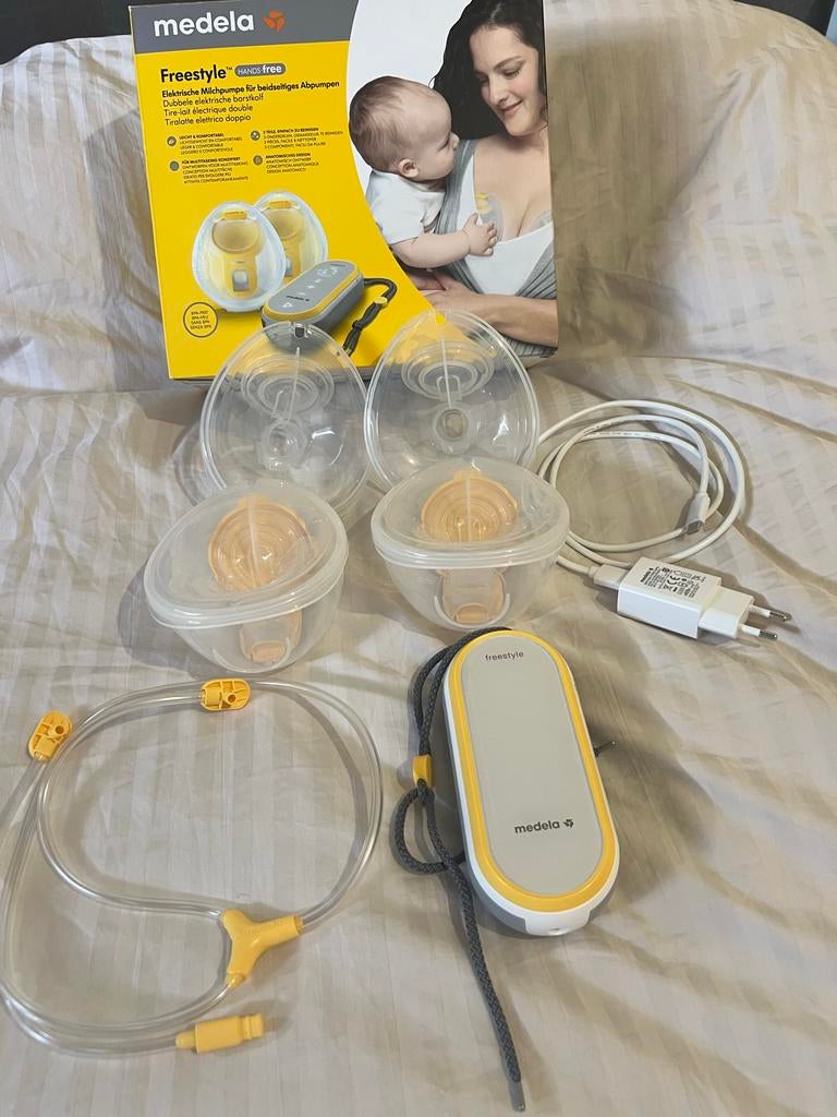 Medela Freestyle Flex Borstkolf met 21mm en 24mm borstschild, Ophalen, Zo goed als nieuw