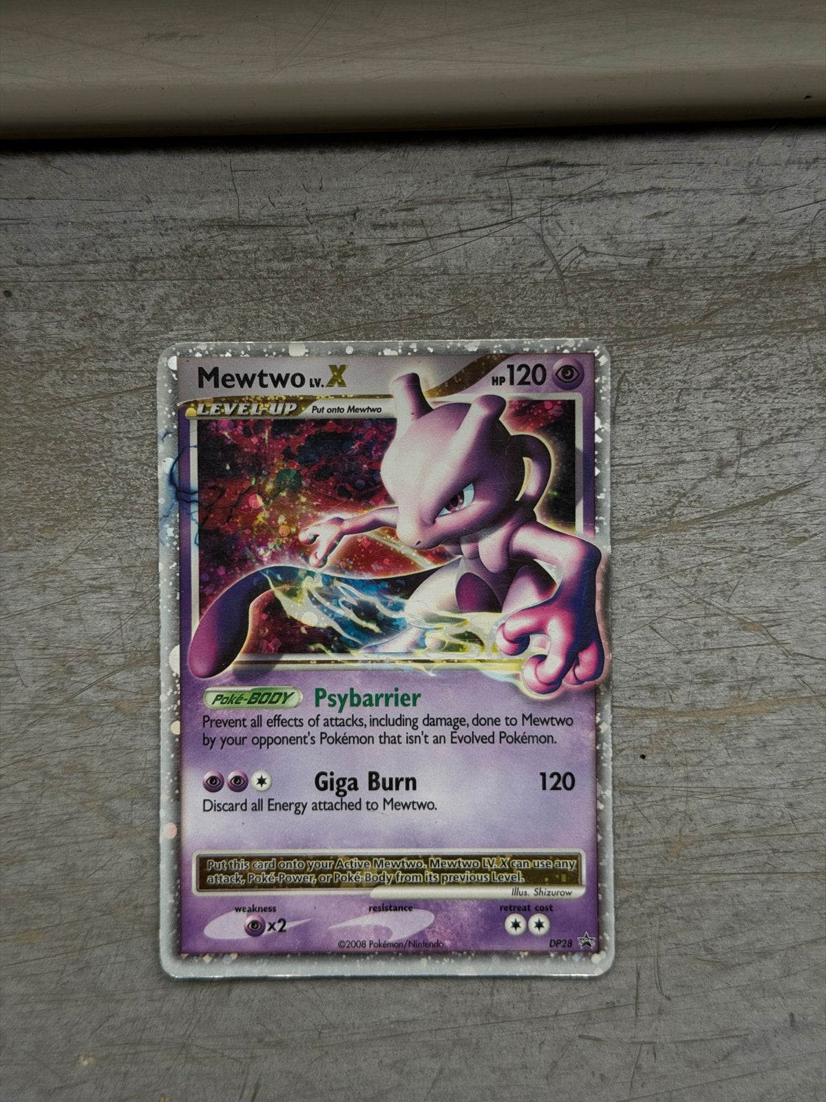 Mewtwo LV.X Pokémon kaart - Zeldzaam en in goede staat, Hobby en Vrije tijd, Ophalen, Gebruikt, Losse kaart