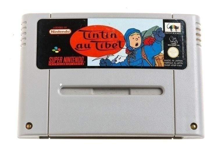 Tintin au Tibet SNES - Prima staat, getest en werkend, Spelcomputers en Games, Games | Nintendo Super NES, Avontuur en Actie, 1 speler